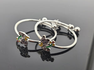 Sterling Silver Designer Baby Bangle SB33 - Royal Dubai Jewellers