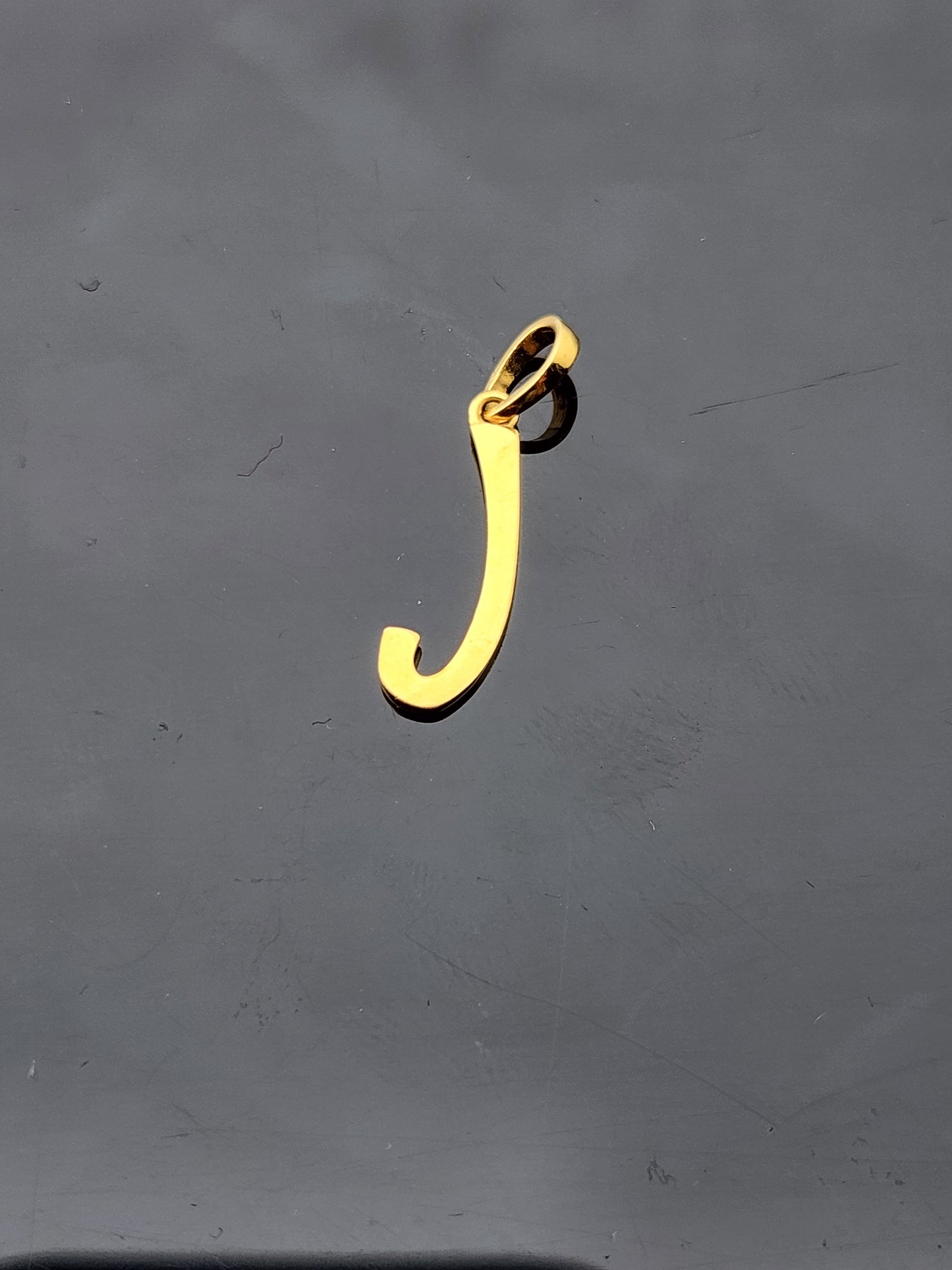 22K Solid Gold Letter Pendant P1776