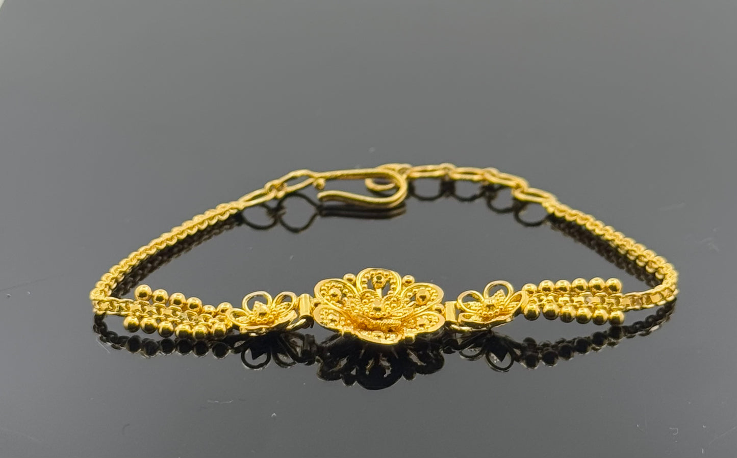 22k Children Floral Bracelet BBB41