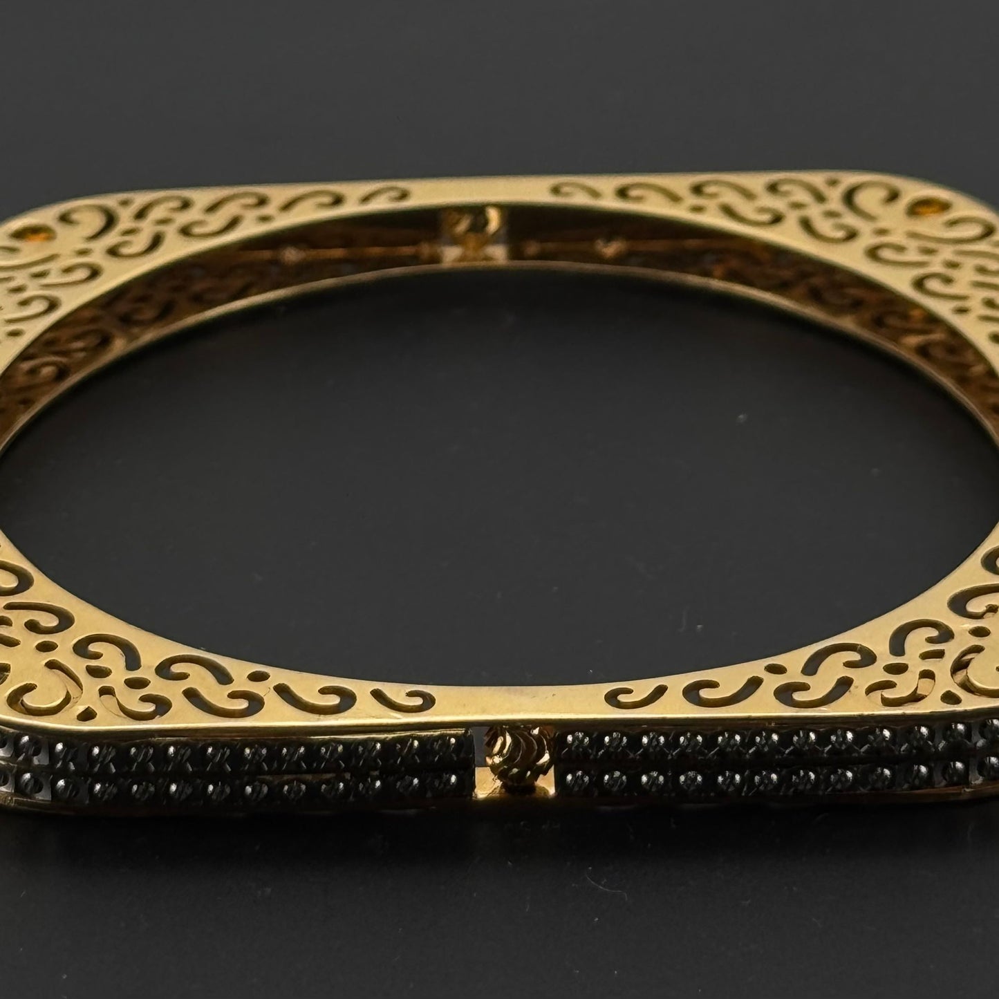 22K Solid Gold Fancy Bangles BG217