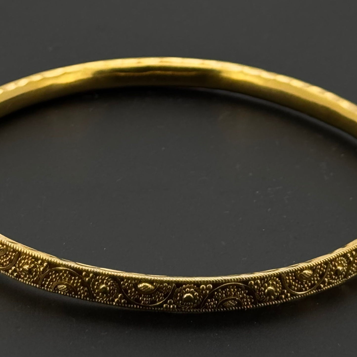 22K Solid Gold Fancy Bangles BG245