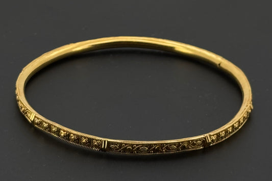 22K Solid Gold Fancy Bangles BG247