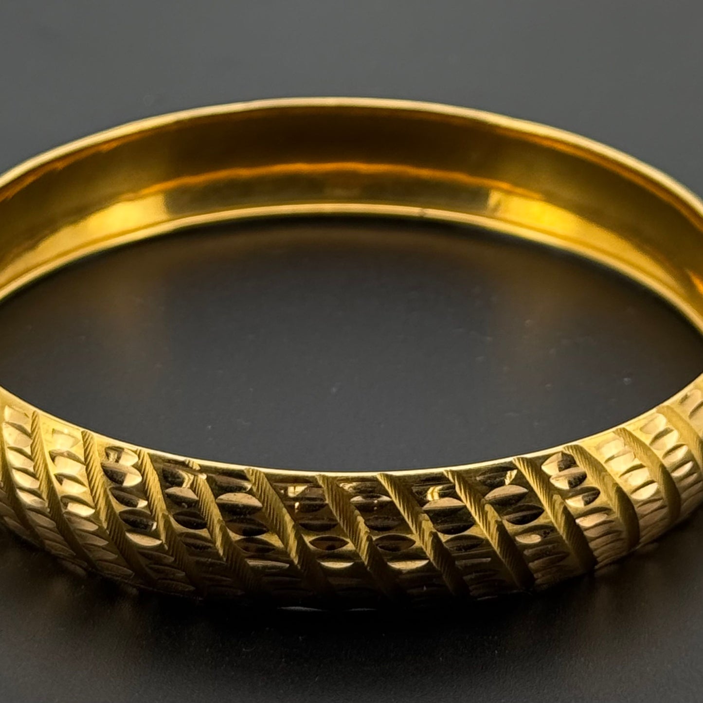 22K Solid Gold Fancy Bangles BG263