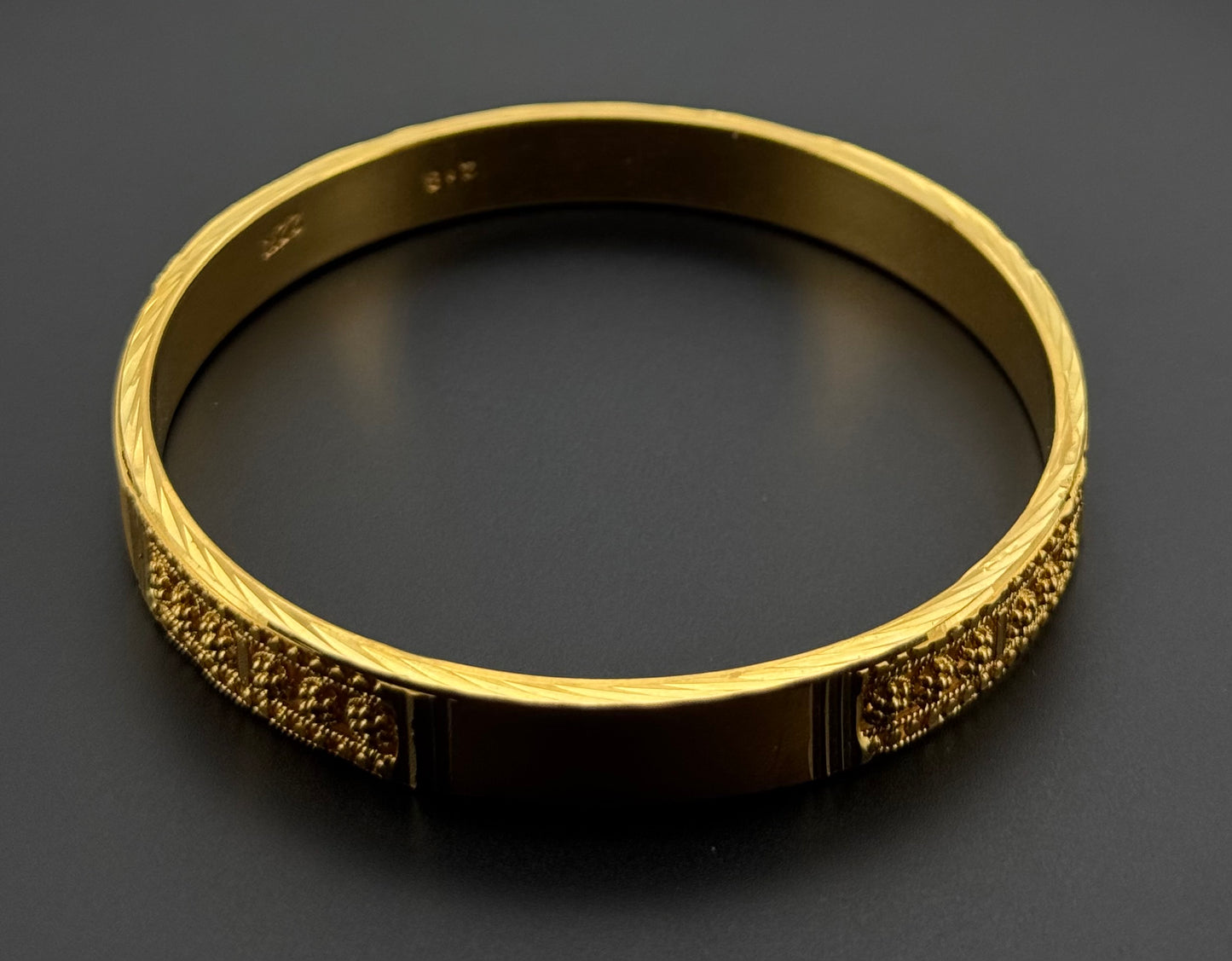 22K Solid Gold Fancy Bangles BG273