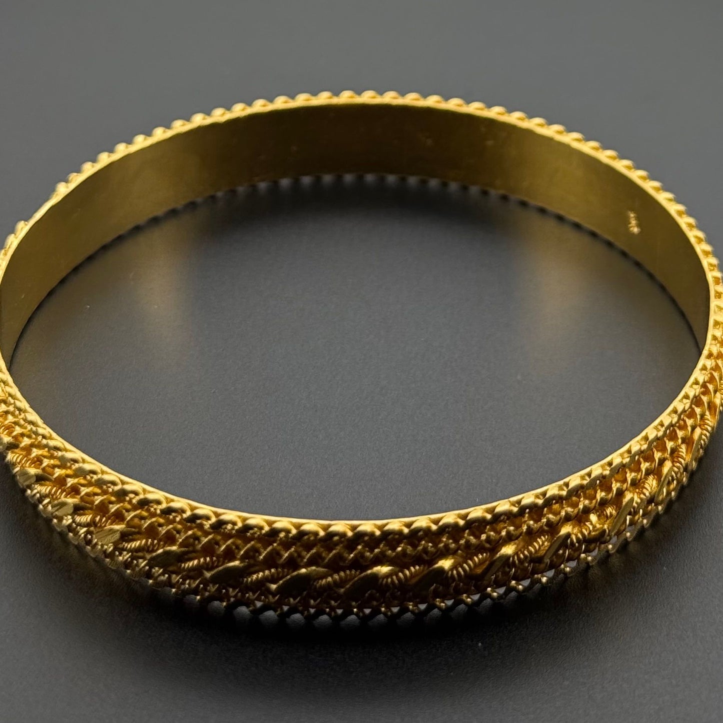 22K Solid Gold Fancy Bangles BG274