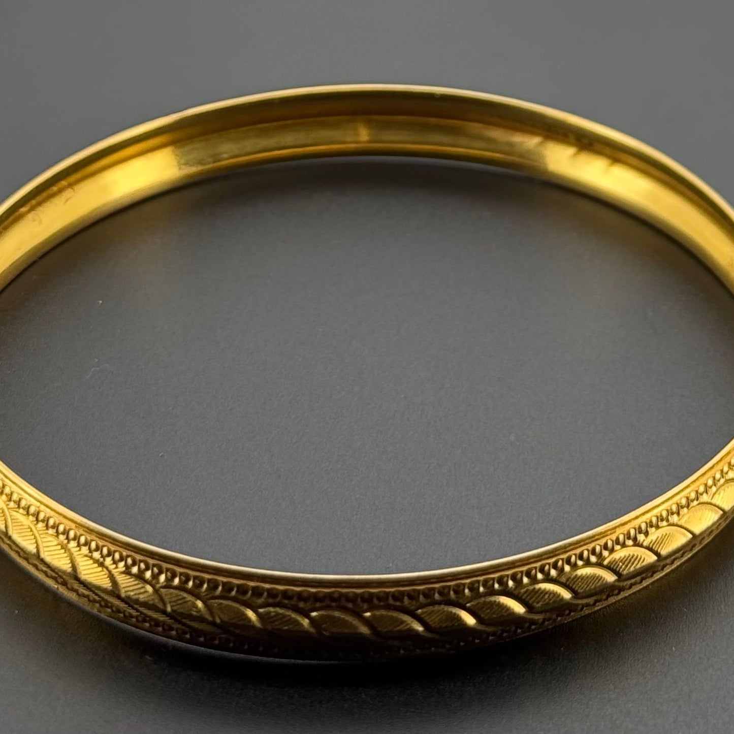 22K Solid Gold Fancy Bangles BG278