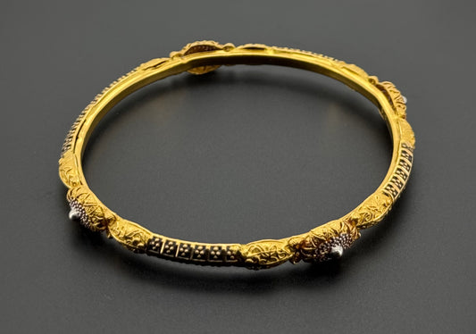 22K Solid Gold Fancy Bangles BG284
