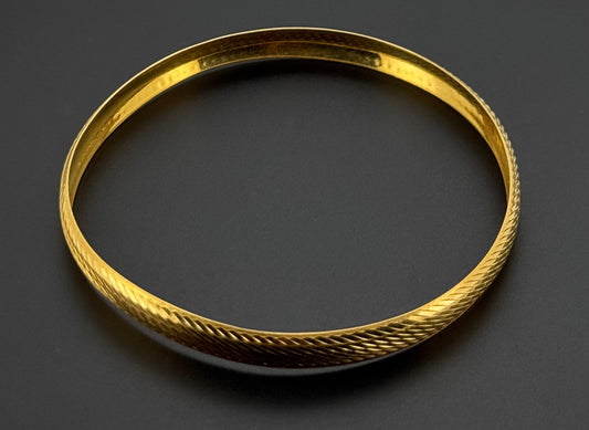 21K Solid Gold Fancy Bangles BG291