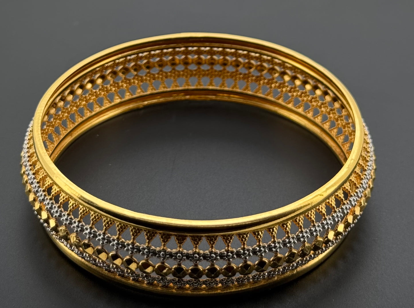 22K Solid Gold Fancy Bangles BG298