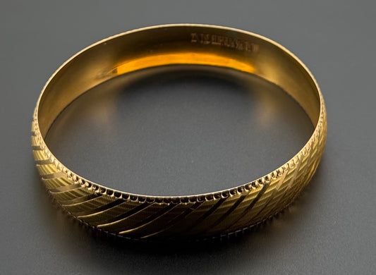 22K Solid Gold Fancy Bangles BG301