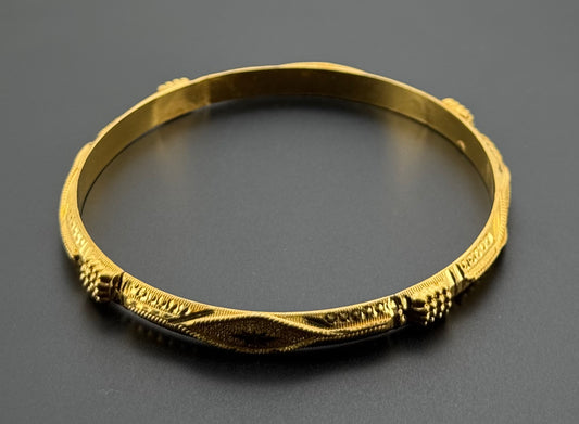 22K Solid Gold Fancy Bangles BG302