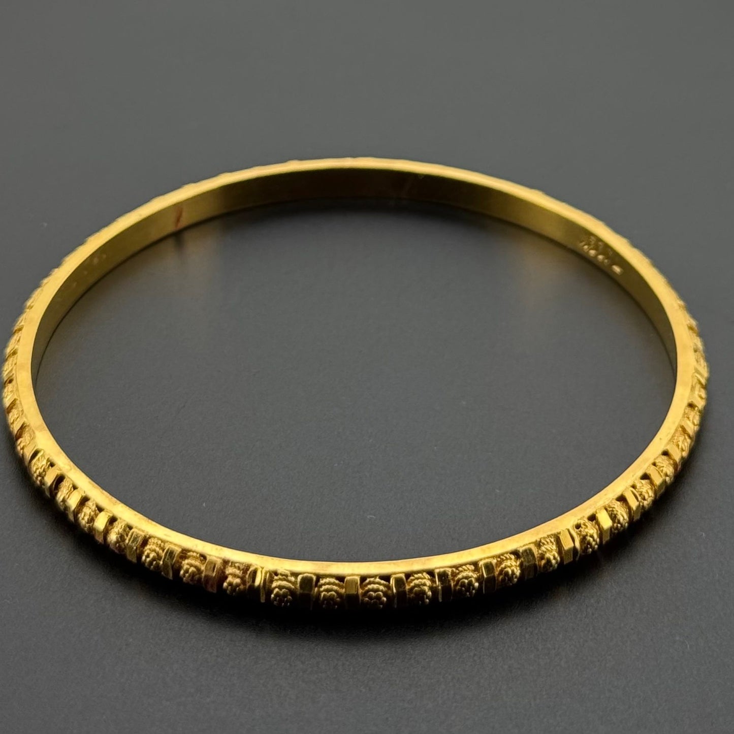 22K Solid Gold Fancy Bangles BG304