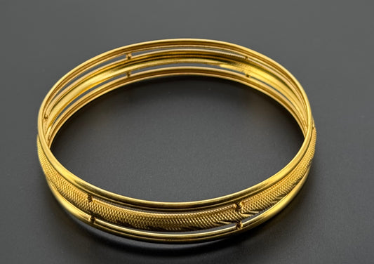 22K Solid Gold Fancy Bangles BG310