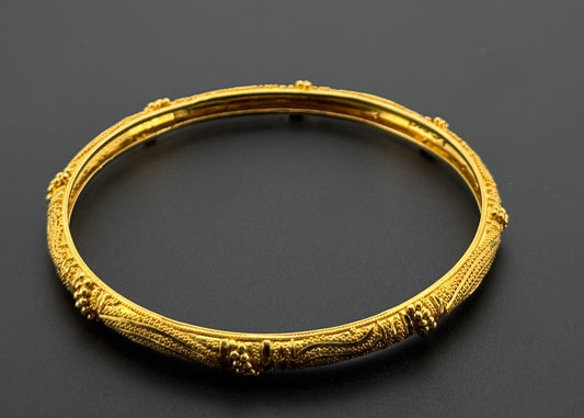 22K Solid Gold Fancy Bangles BG318