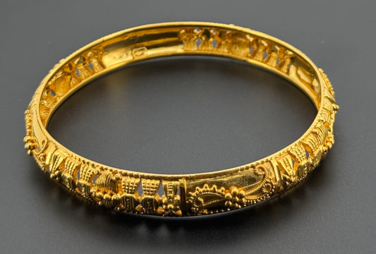 22K Solid Gold Fancy Bangles BG320