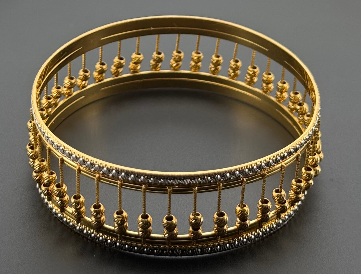 22K Solid Gold Fancy Bangles BG327