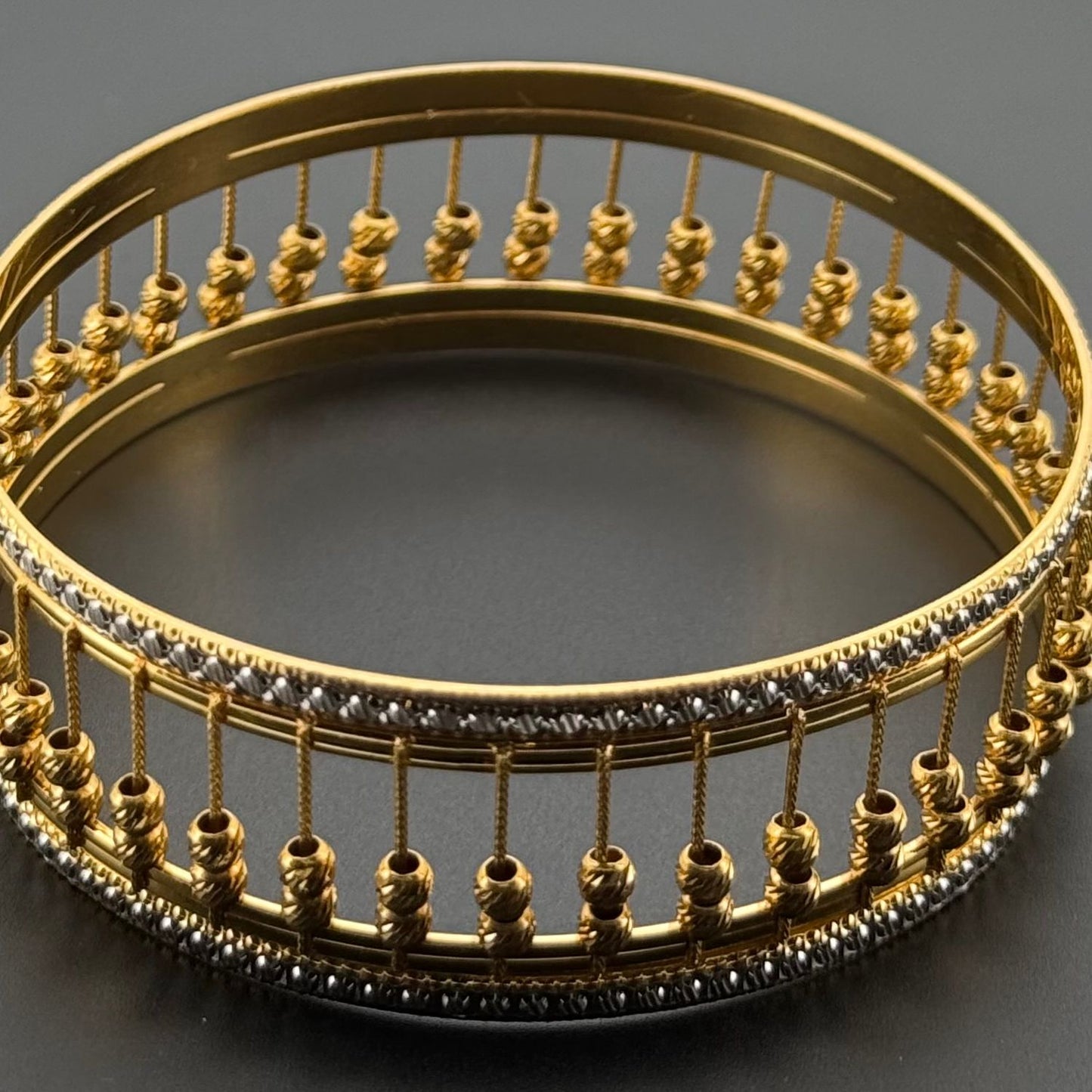 22K Solid Gold Fancy Bangles BG327