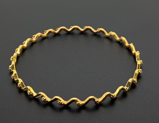 22K Solid Gold Fancy Bangles BG366