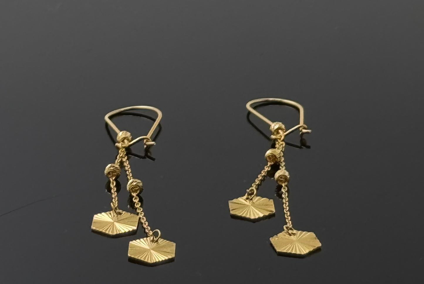 22k Solid Gold Simple Ladies Hoops E151