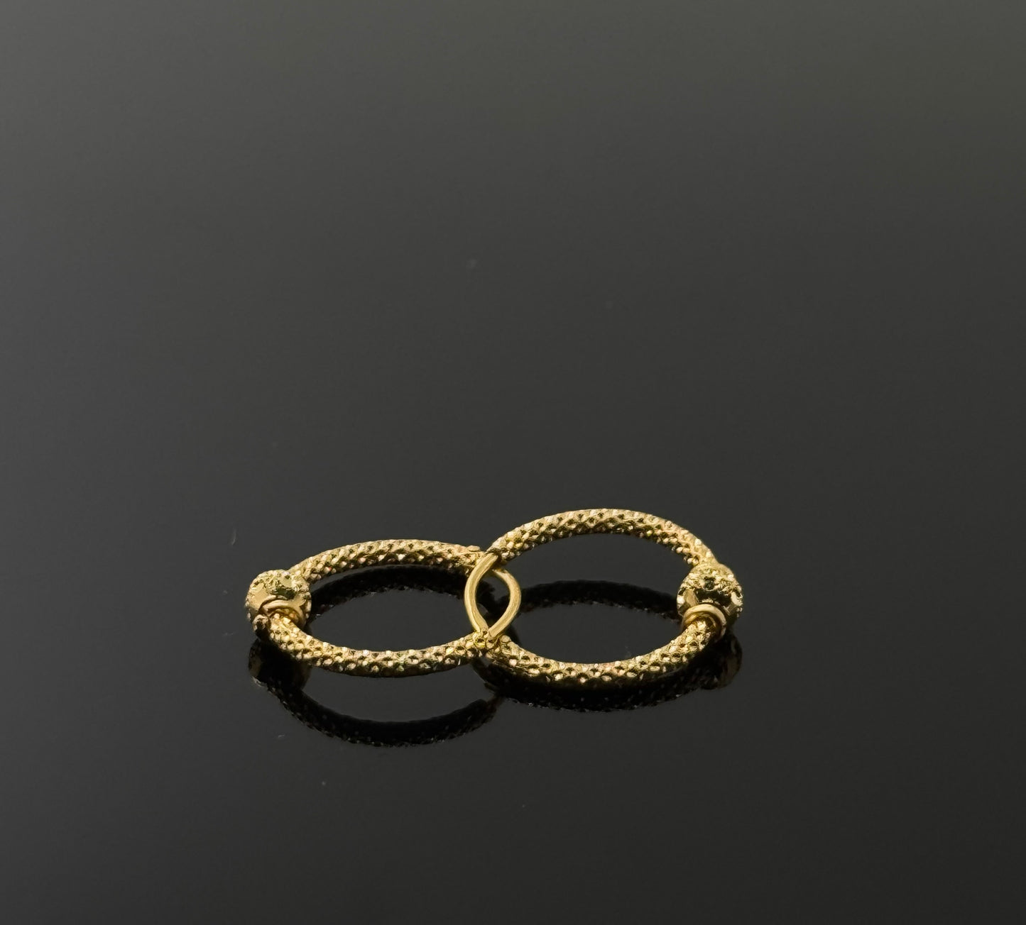 22k Solid Gold Simple Ladies Hoops E253