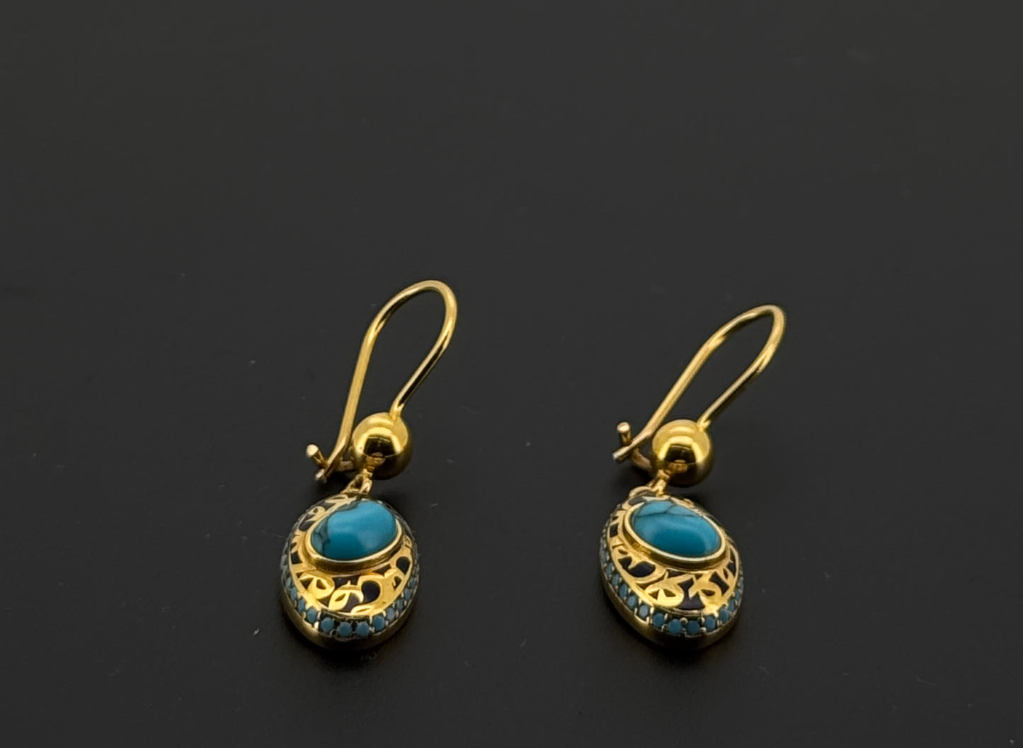 21k Solid Gold Simple Ladies Hoops E304