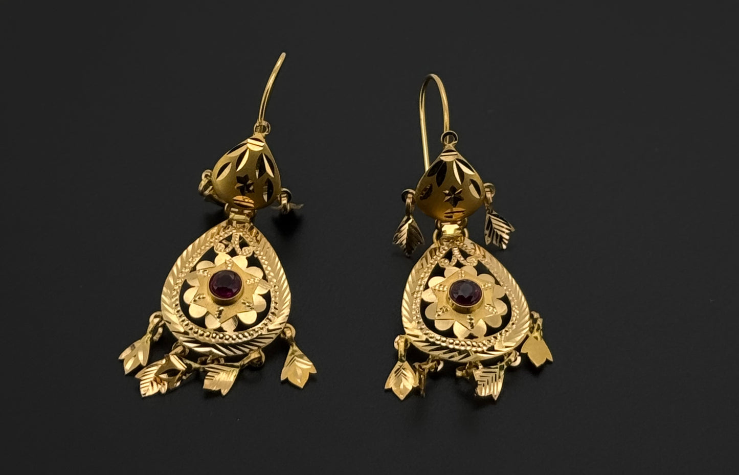 22k Solid Gold Simple Ladies Hoops E309