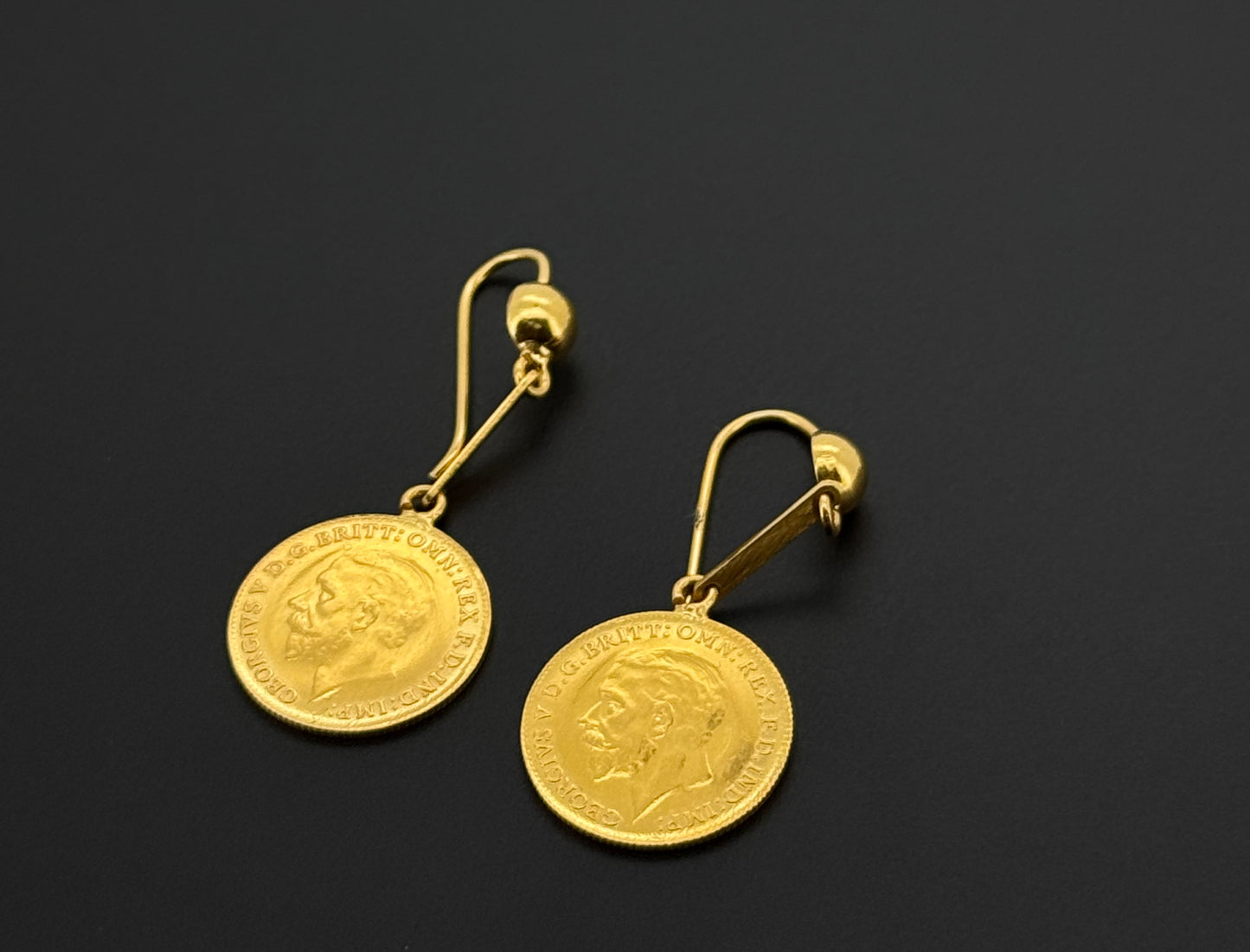 22k Solid Gold Simple Ladies Hoops E310