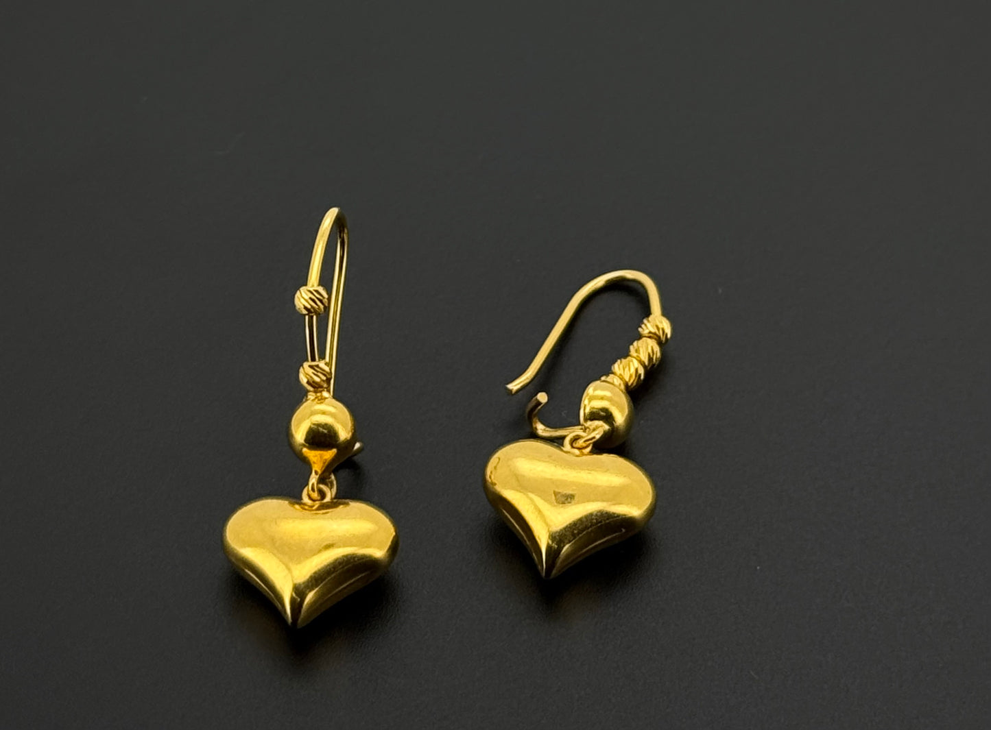 21k Solid Gold Simple Ladies Hoops E313