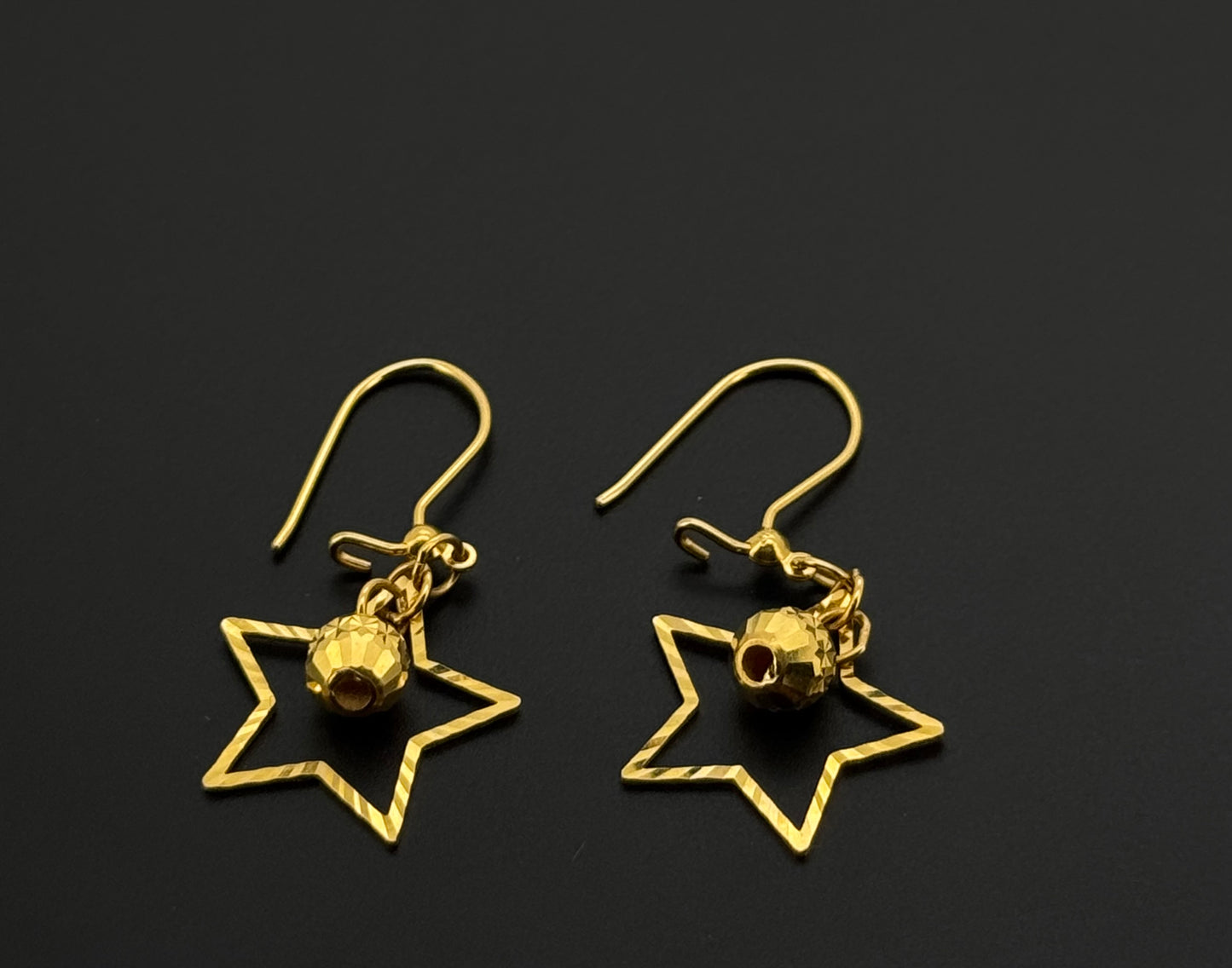 21k Solid Gold Simple Ladies Hoops E314