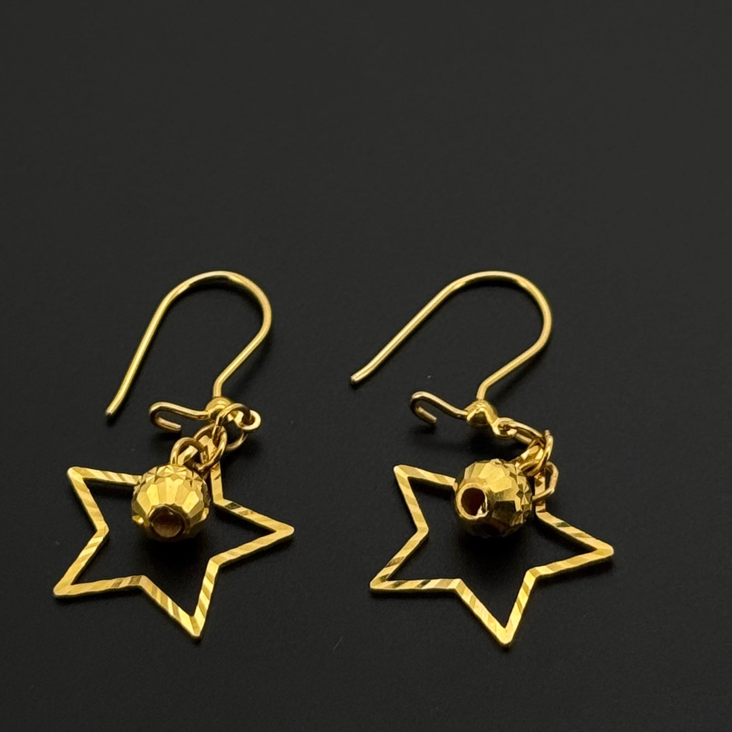 21k Solid Gold Simple Ladies Hoops E314