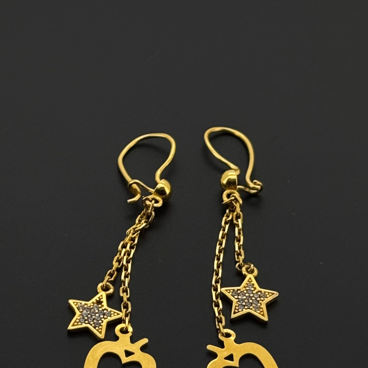 21k Solid Gold Simple Ladies Hoops E321