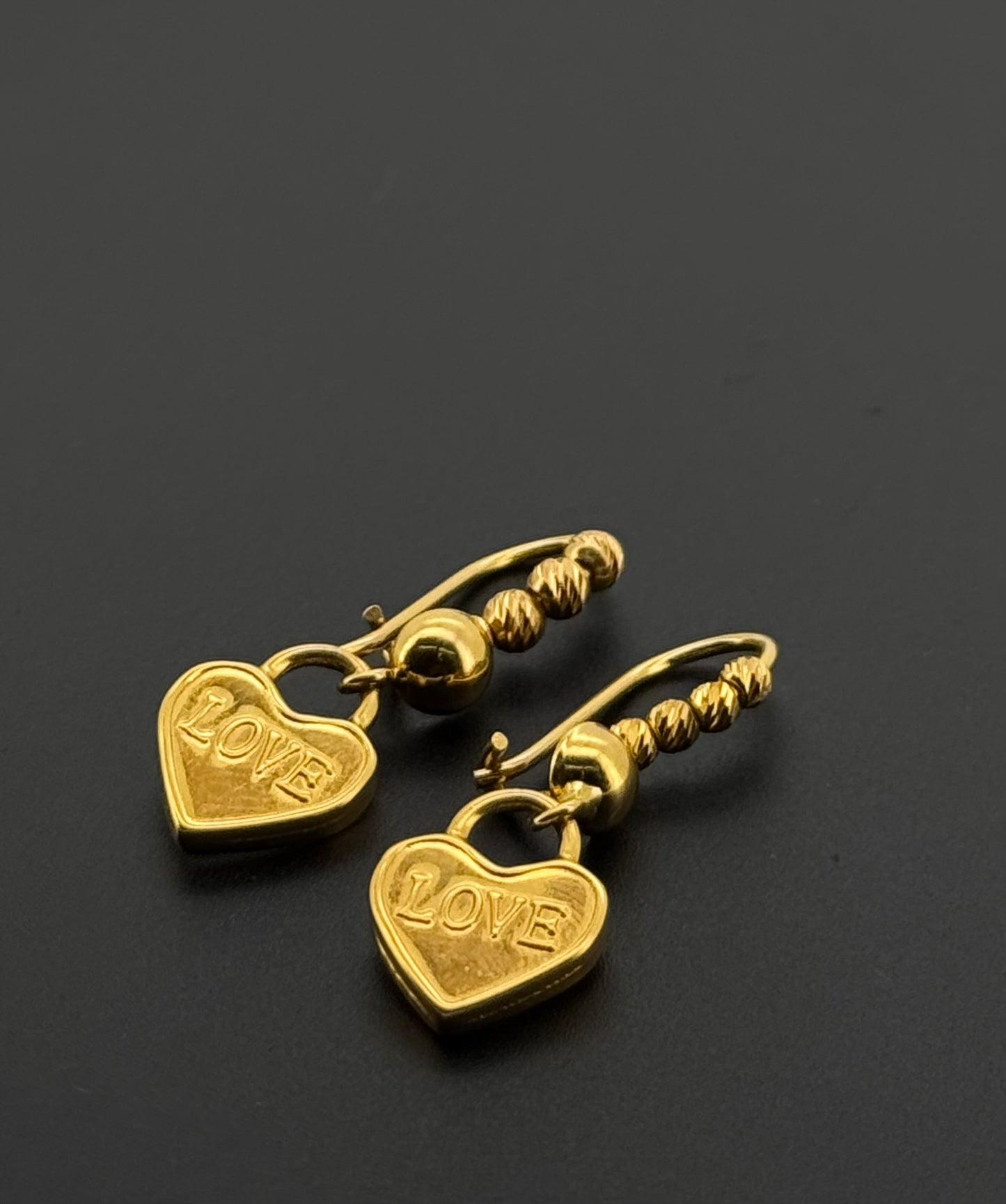 21k Solid Gold Simple Ladies Hoops E324