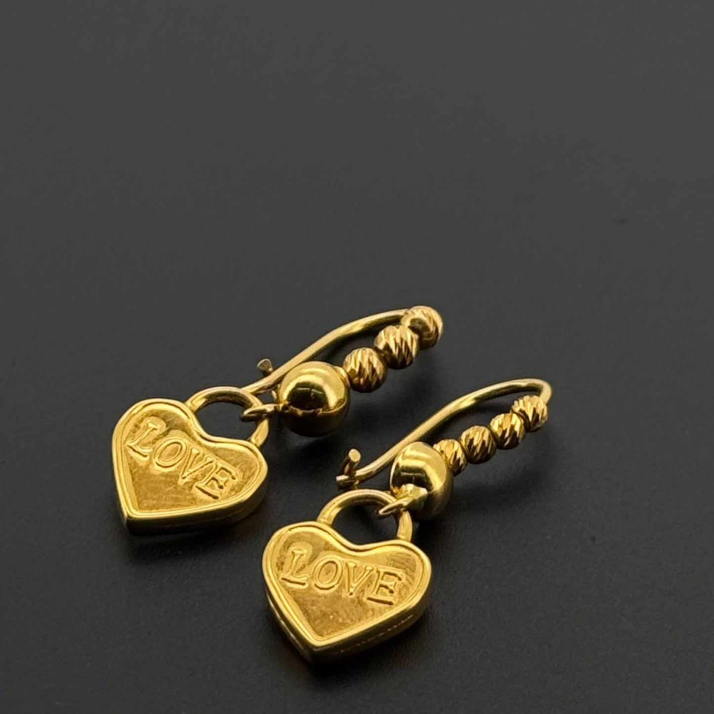 21k Solid Gold Simple Ladies Hoops E324