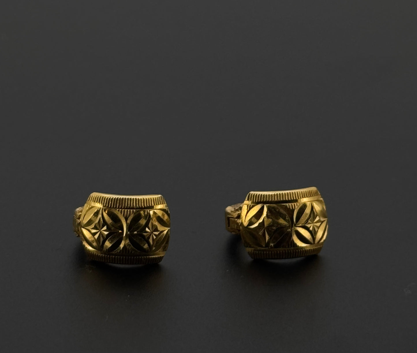 22k Solid Gold Simple Ladies Hoops E342