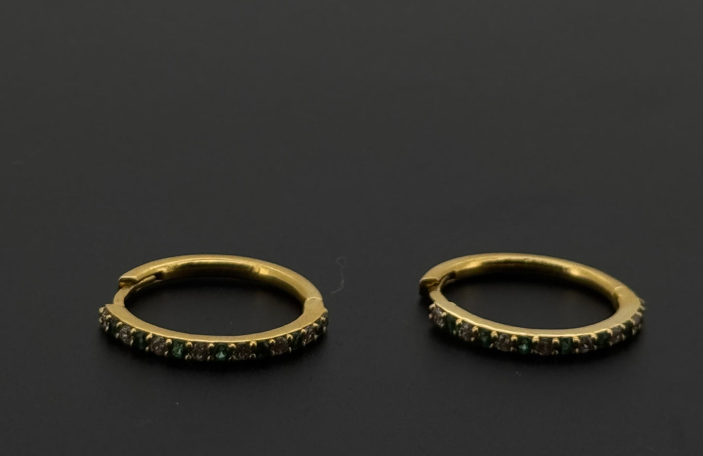 22k Solid Gold Simple Ladies Hoops E345