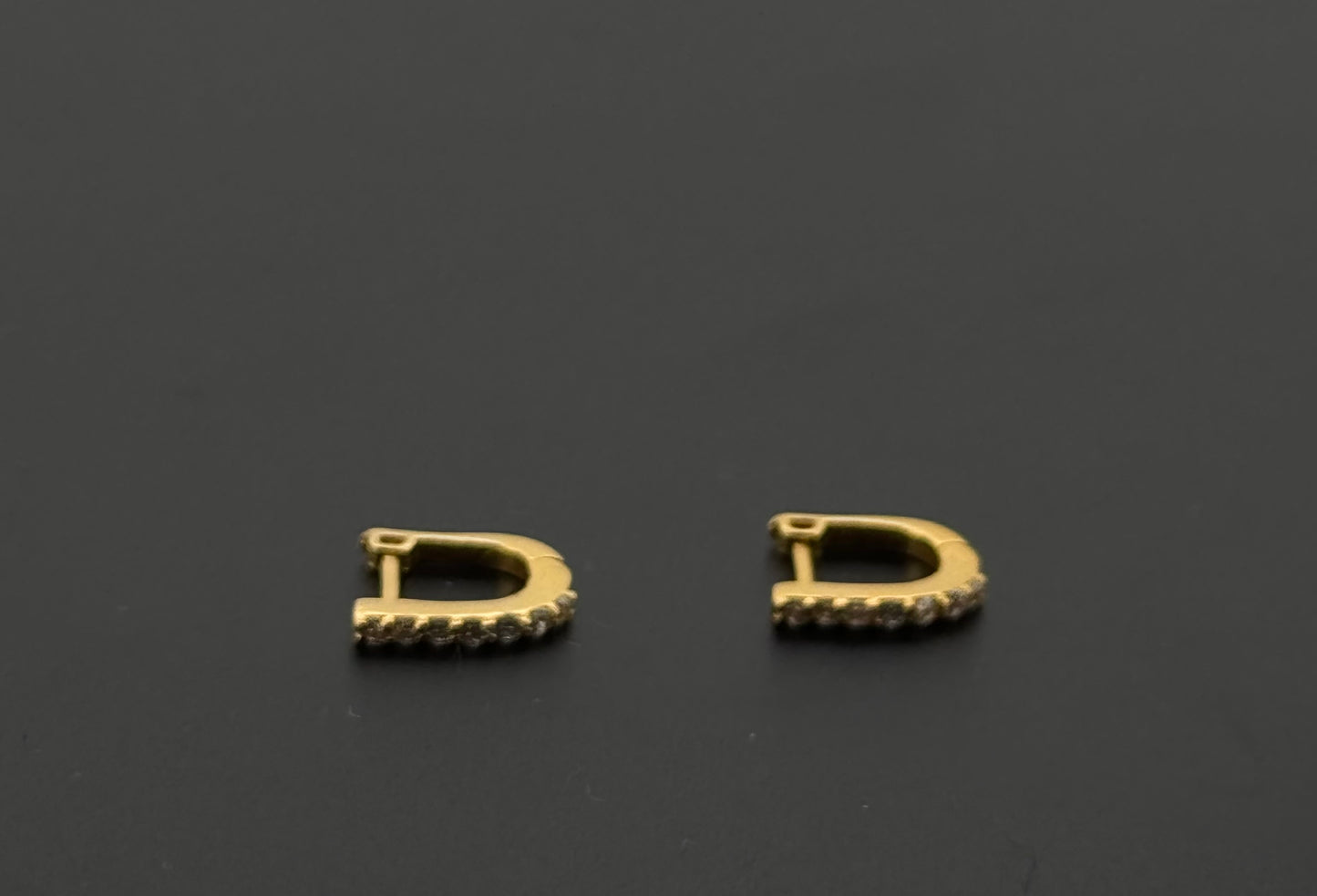 22k Solid Gold Simple Ladies Hoops E375