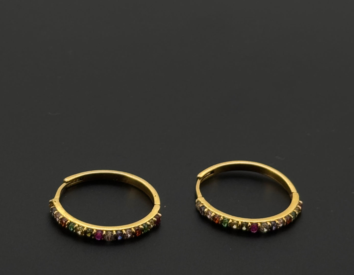 22k Solid Gold Simple Ladies Hoops E399