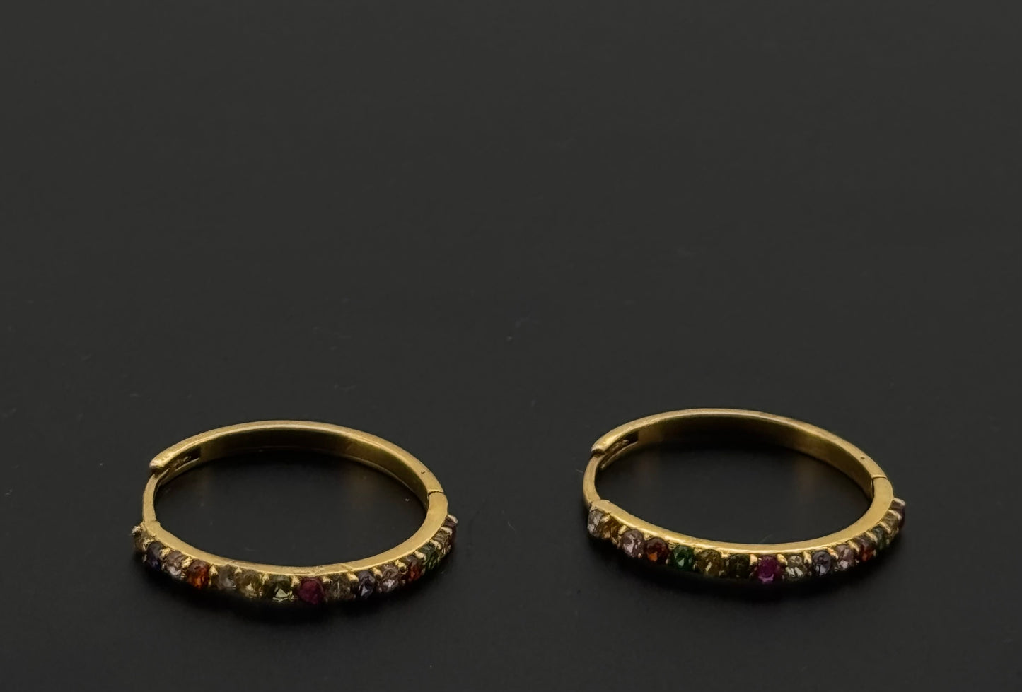 22k Solid Gold Simple Ladies Hoops E427