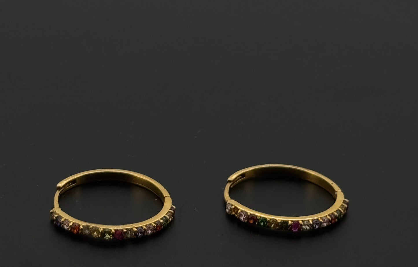 22k Solid Gold Simple Ladies Hoops E428