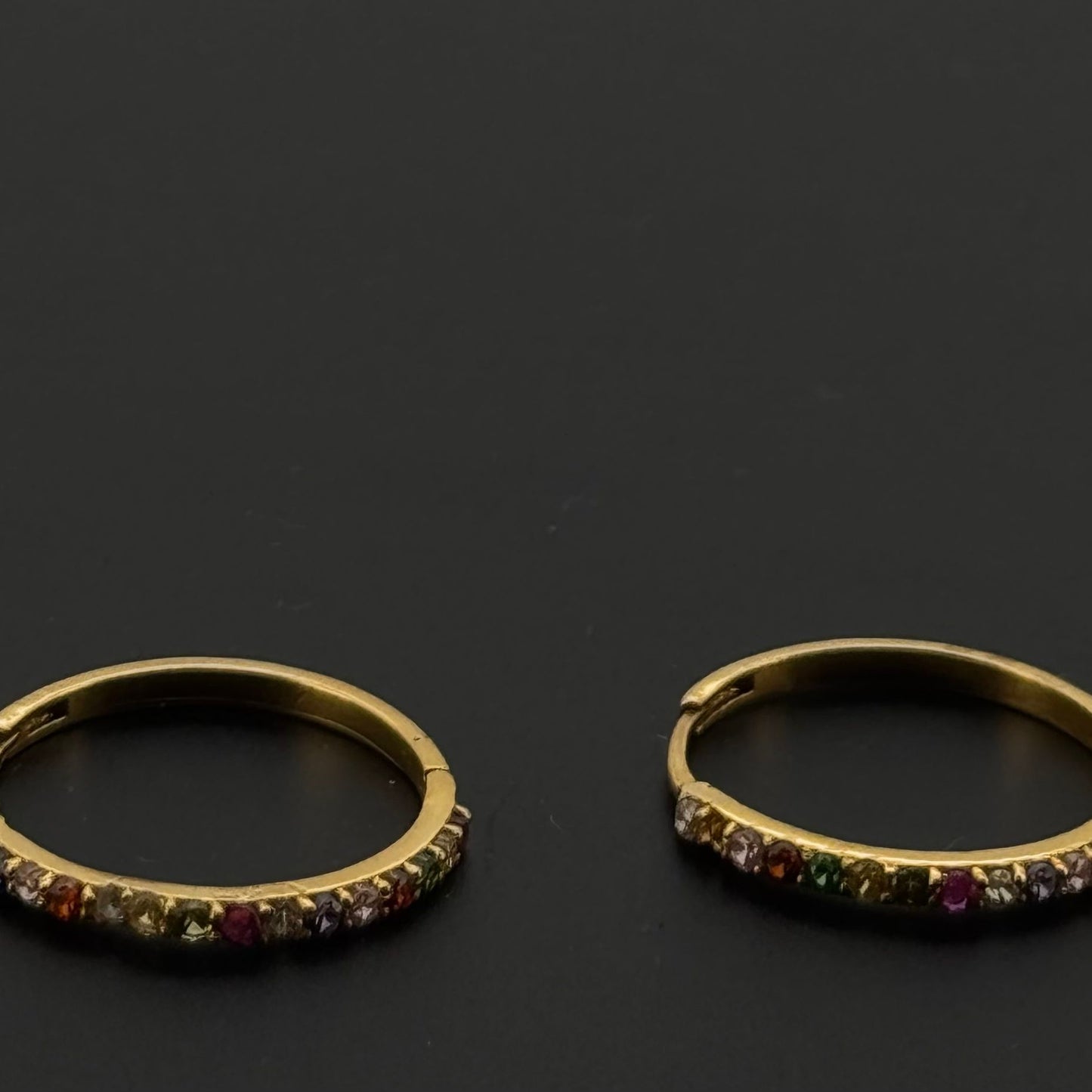 22k Solid Gold Simple Ladies Hoops E429