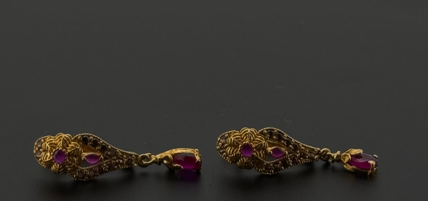 22k Solid Gold Simple Ladies Hoops E430