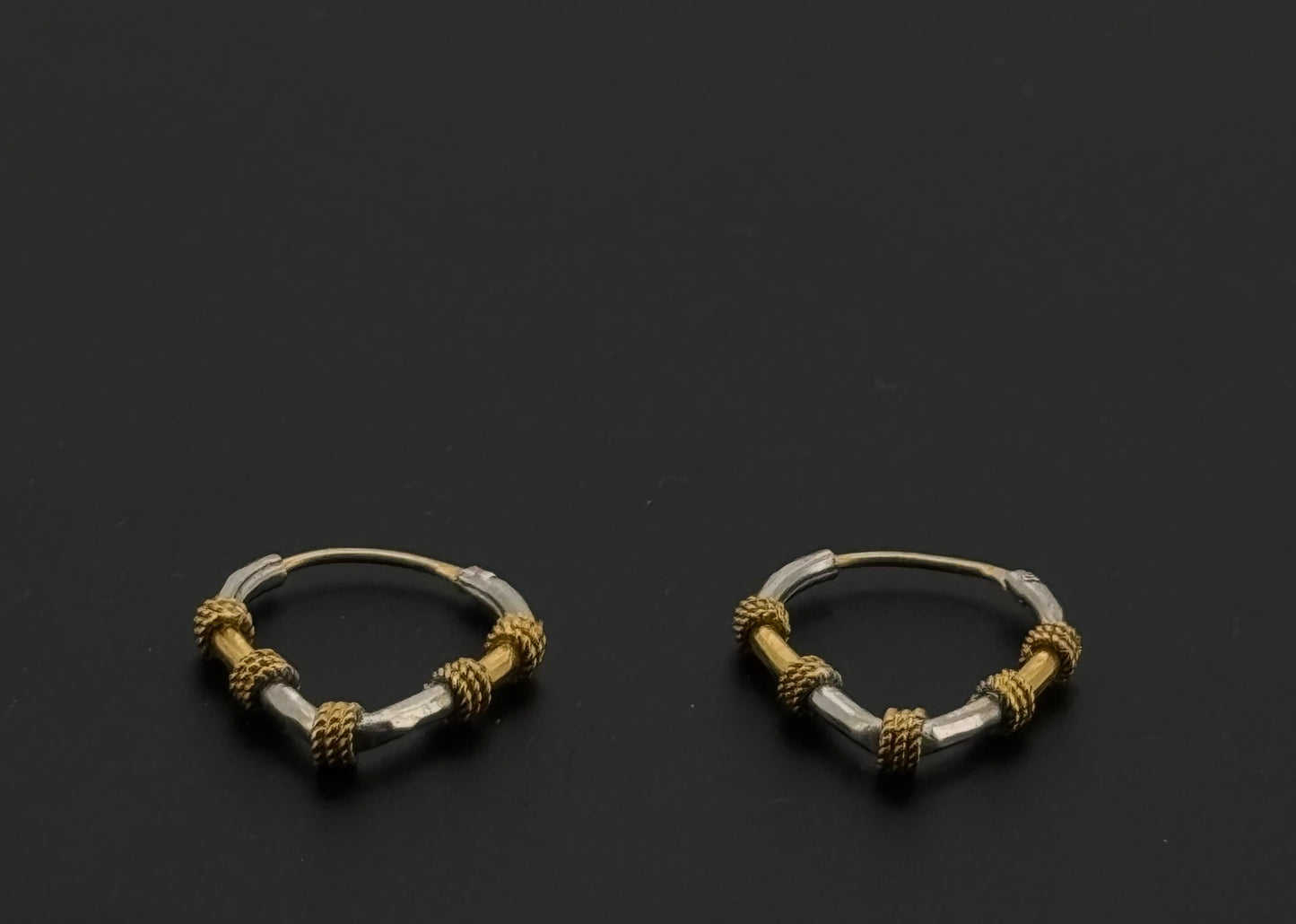 22k Solid Gold Simple Ladies Hoops E433