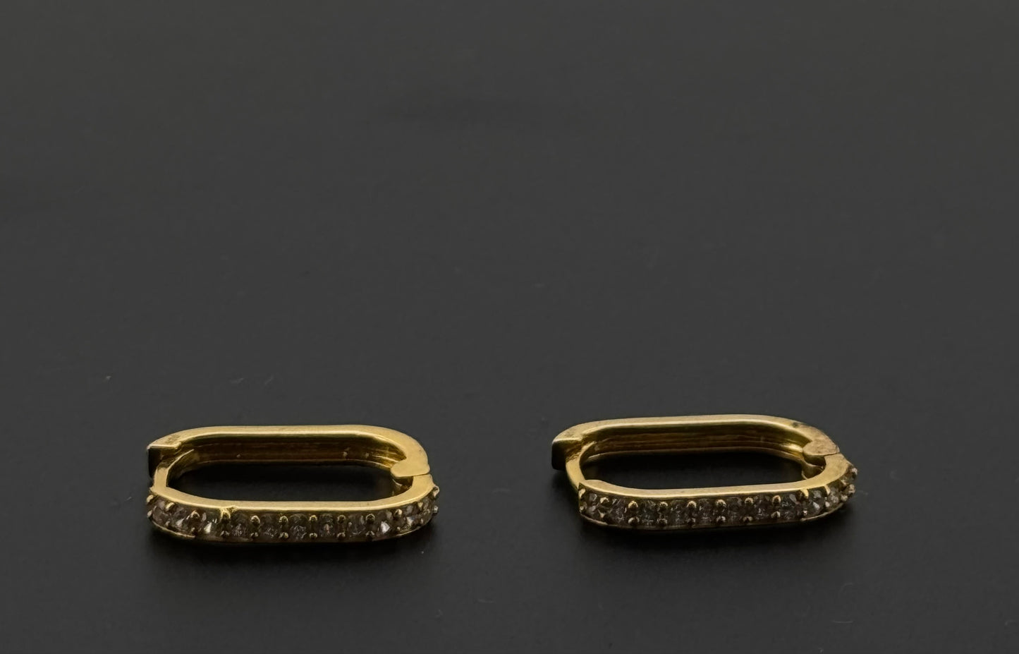 22k Solid Gold Simple Ladies Hoops E473