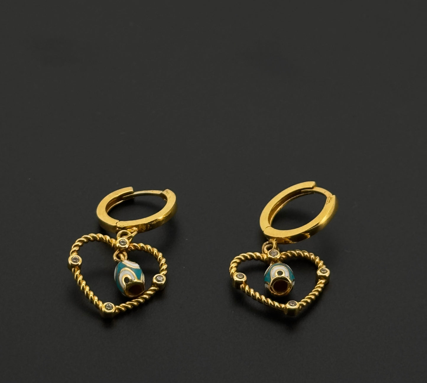 21k Solid Gold Simple Ladies Hoops E511