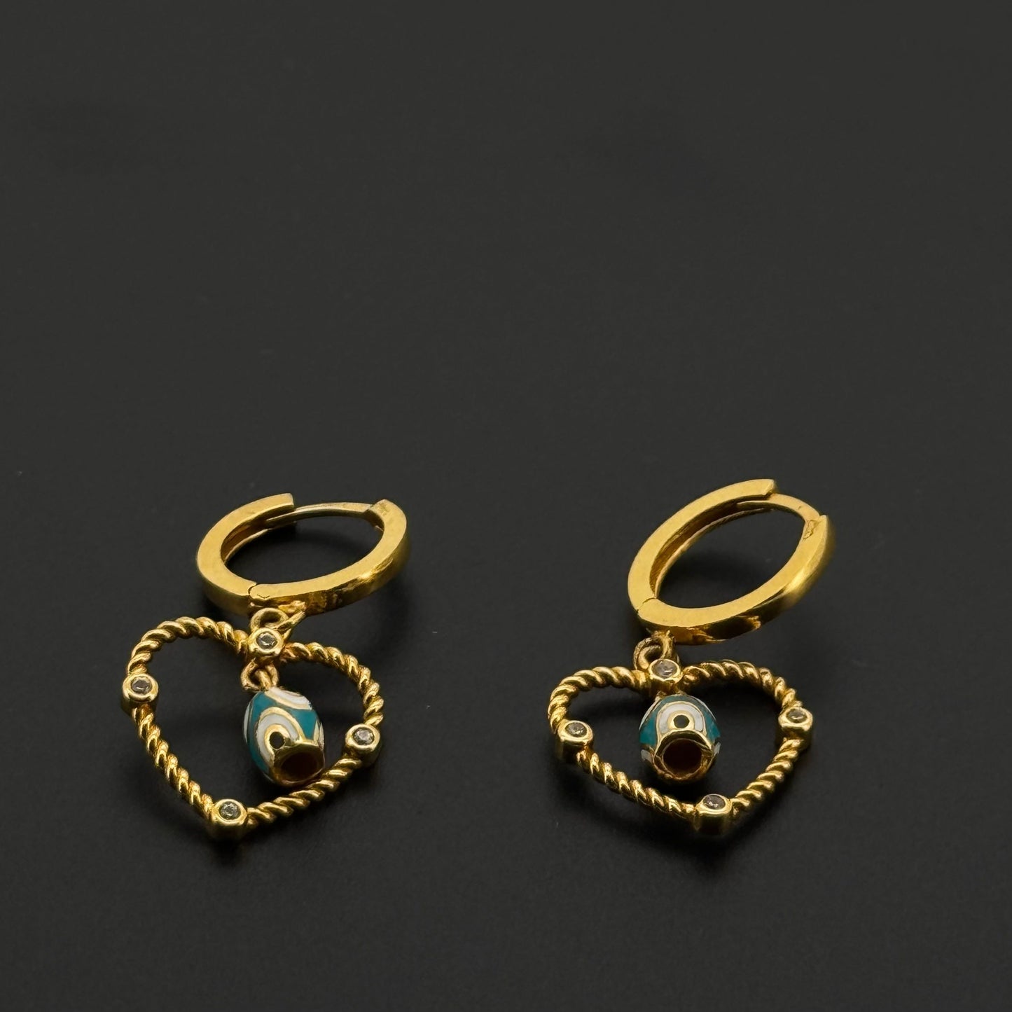 21k Solid Gold Simple Ladies Hoops E511