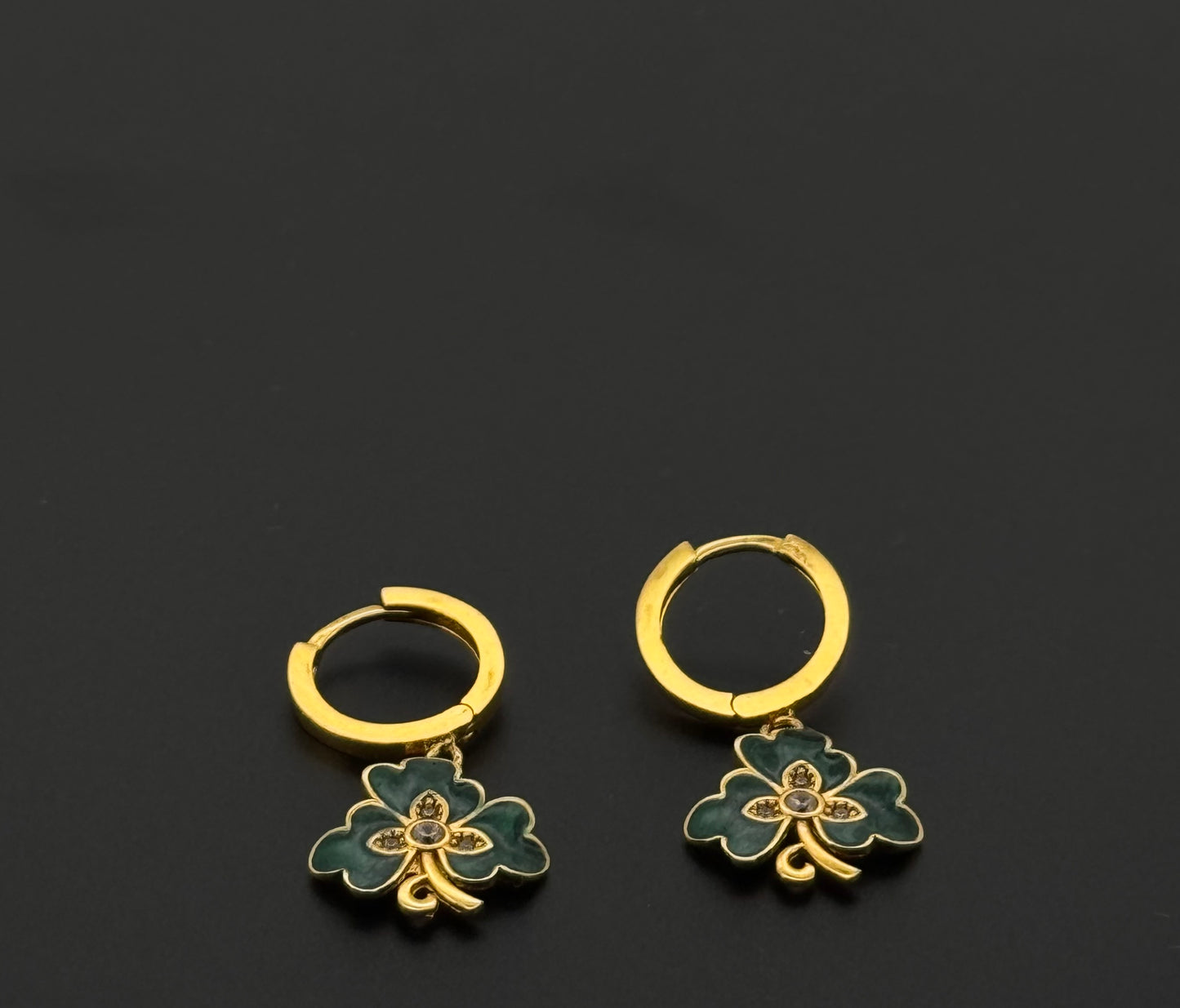 21k Solid Gold Simple Ladies Hoops E513