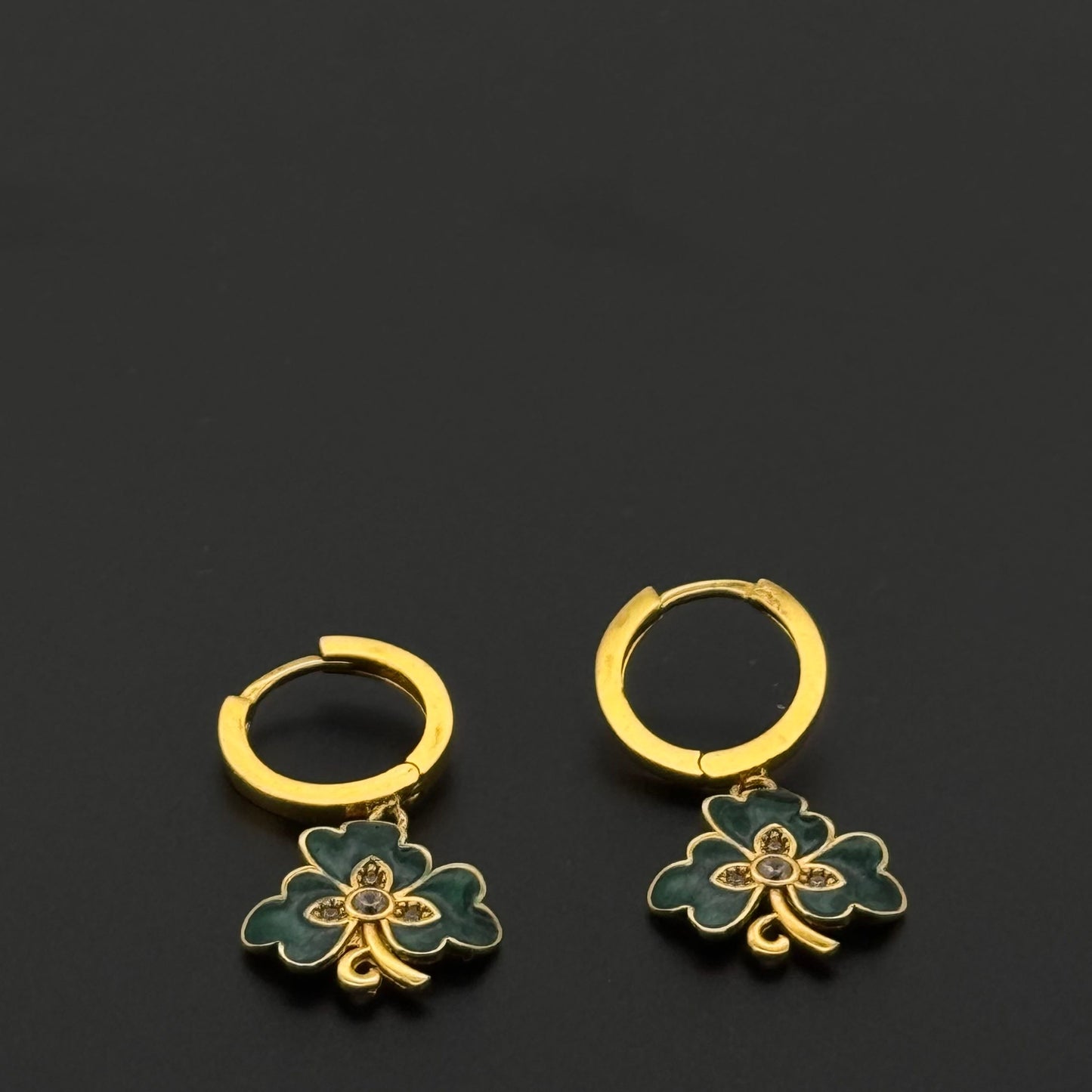 21k Solid Gold Simple Ladies Hoops E513