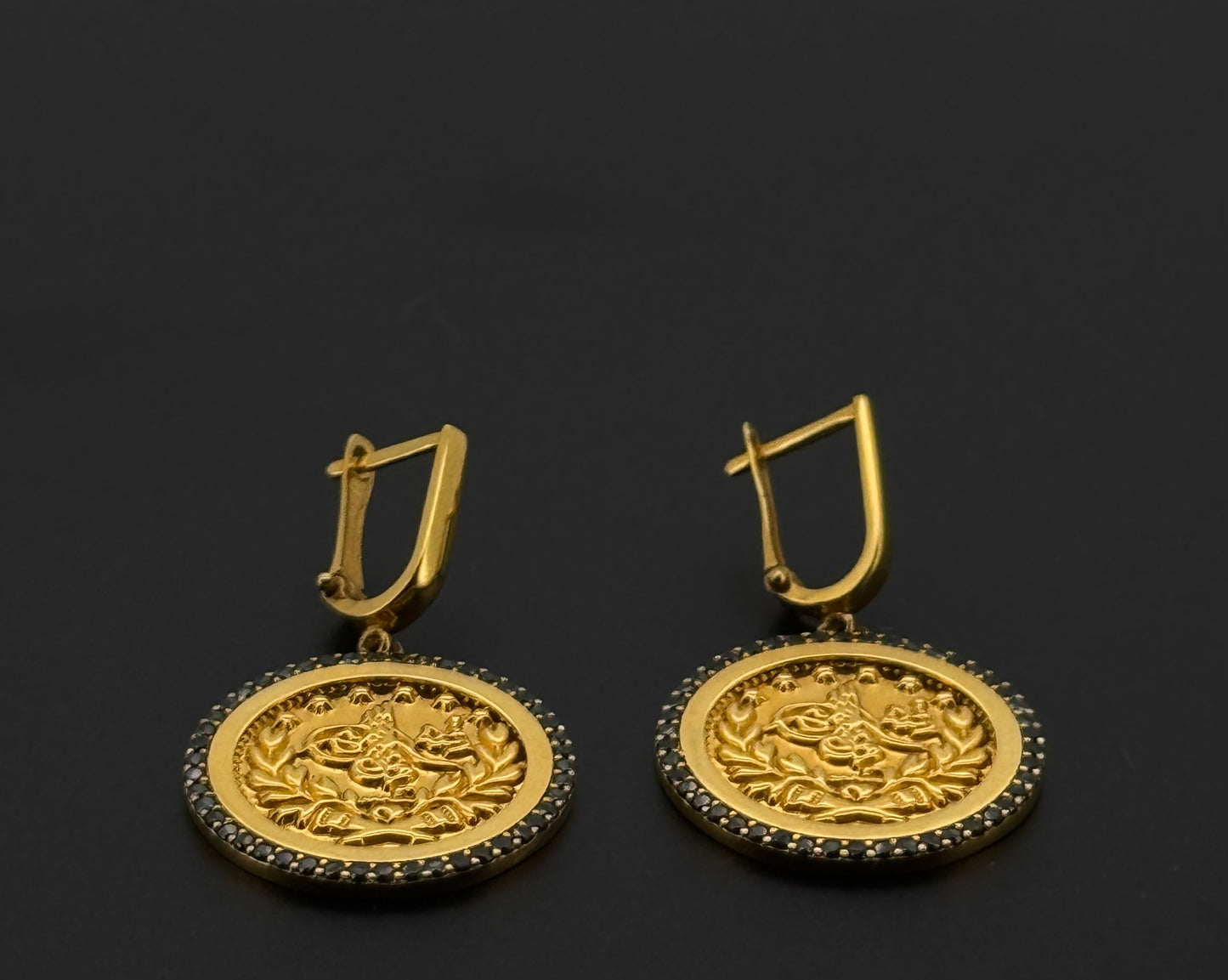 21k Solid Gold Simple Ladies Hoops E522