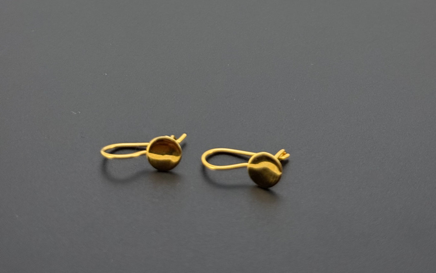 21K Solid Gold Simple Ladies Hoops E790