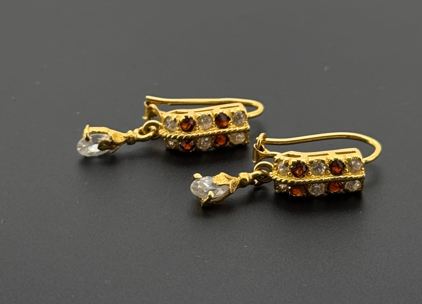 21k Solid Gold Simple Ladies Hoops E954